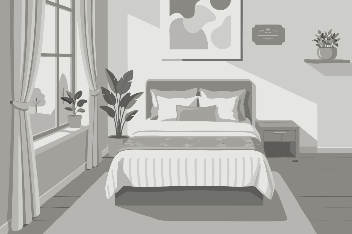 Quarto com Cama King-size e Vista da Baía
